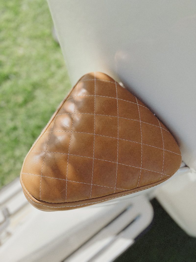 Quilted Vespa leather seat